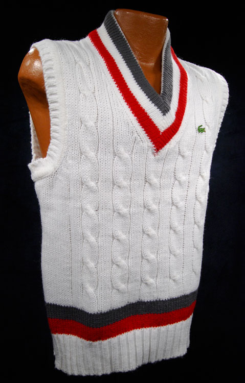 klinke sandwich Arctic 124-005Gry-Red Izod Lacoste Tennis Sweater Vest