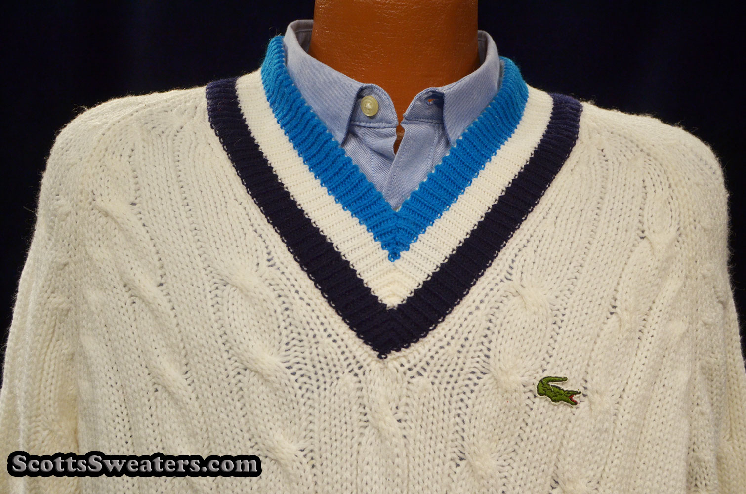 198-013 Izod Lacoste Tennis Sweater