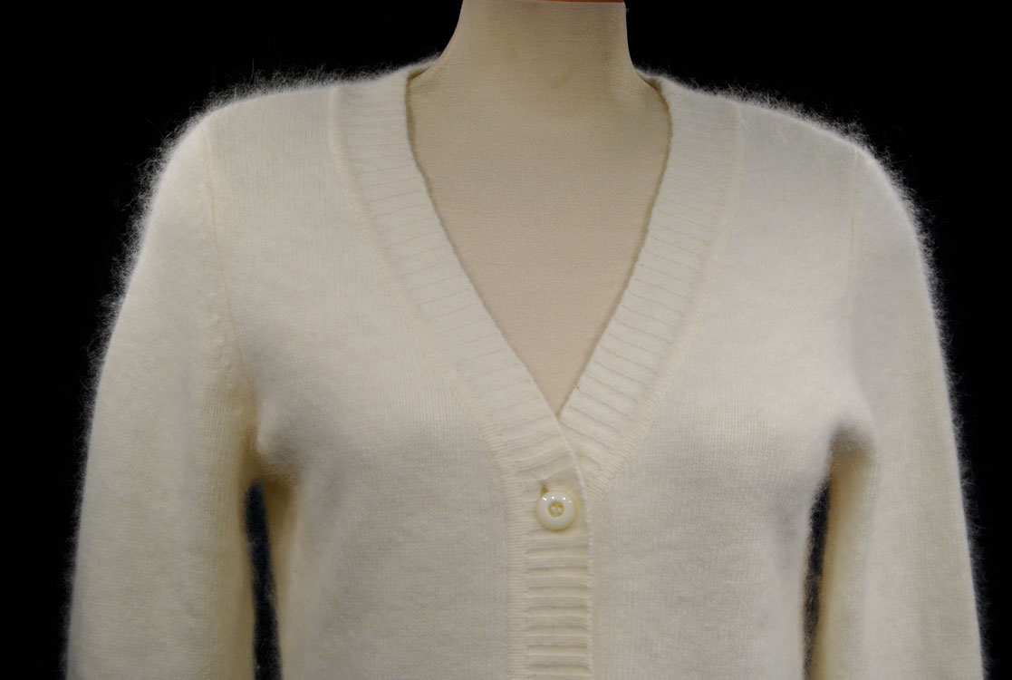 604-031 Angora V-Neck Sweater