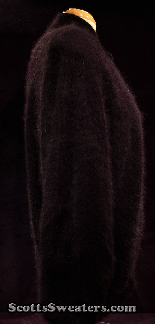 612-034 Woman's Black Angora Sweater Cardigan