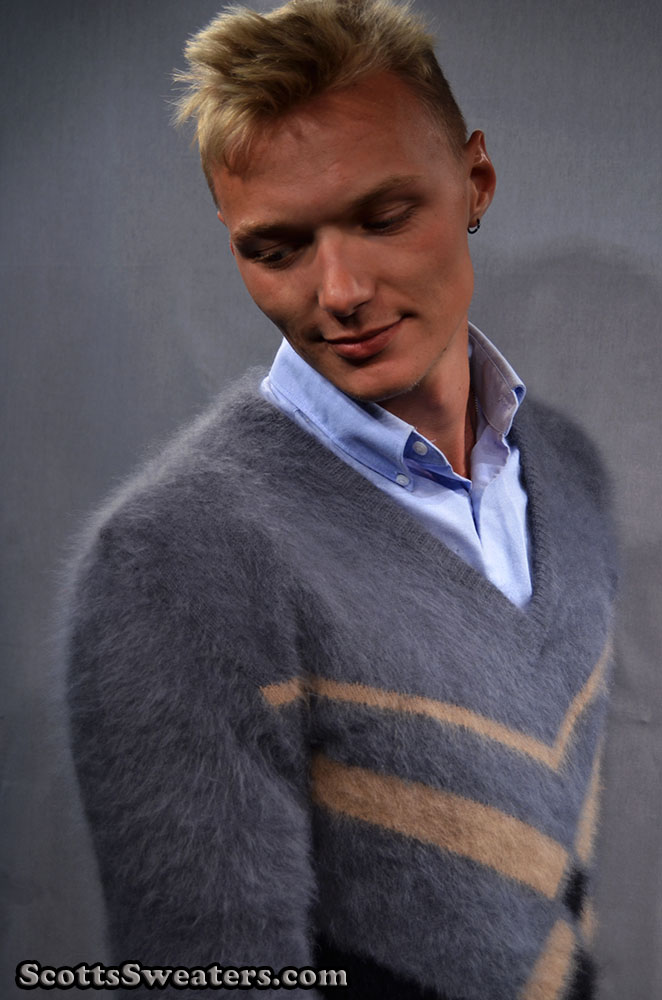 615-014 Men's Angora Sweater by Mr. Guy