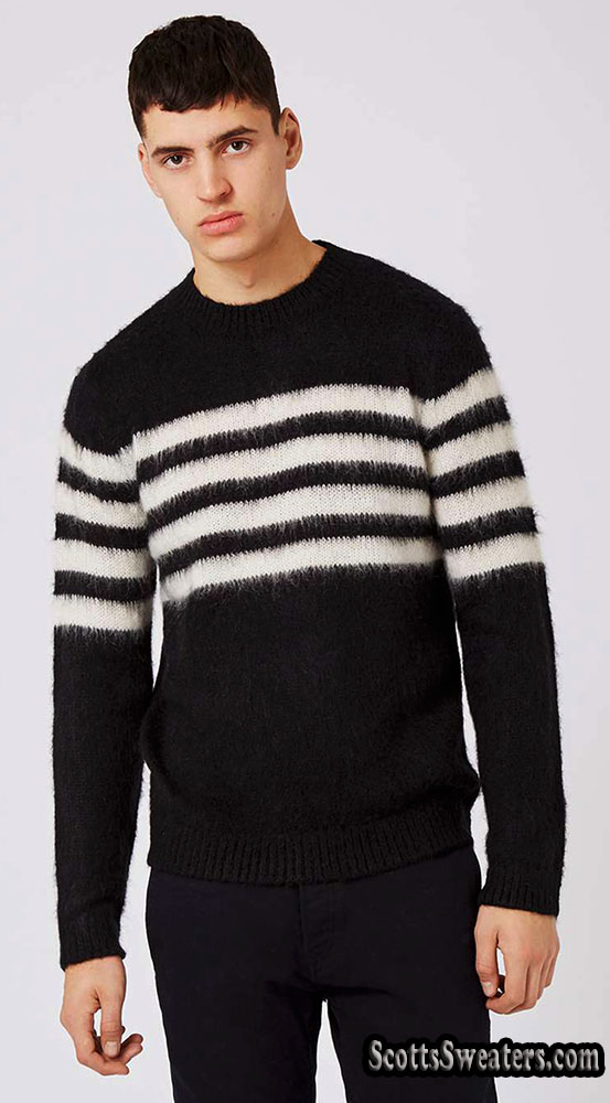 615-028 Men's New Crewneck Mohair Sweater