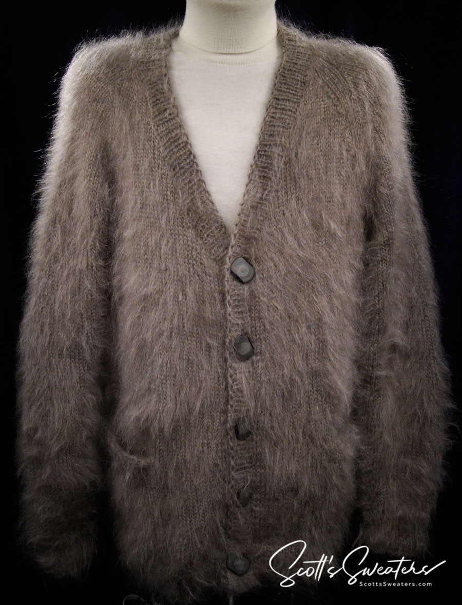 700-018 Men's Mohair Cardigan Sweater 700-018 Men's Mohair Cardigan Sweater