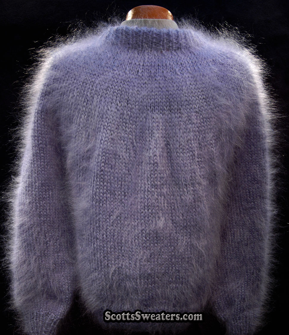 700-024s New Unisex Zipper-Front Cardigan Mohair Sweater