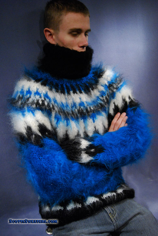 700-036 New Long-Hair Mohair Turtleneck Sweater